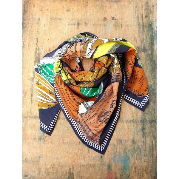 Inoui Editions medvilnės ir viskozės skara TEQUILA LEMON